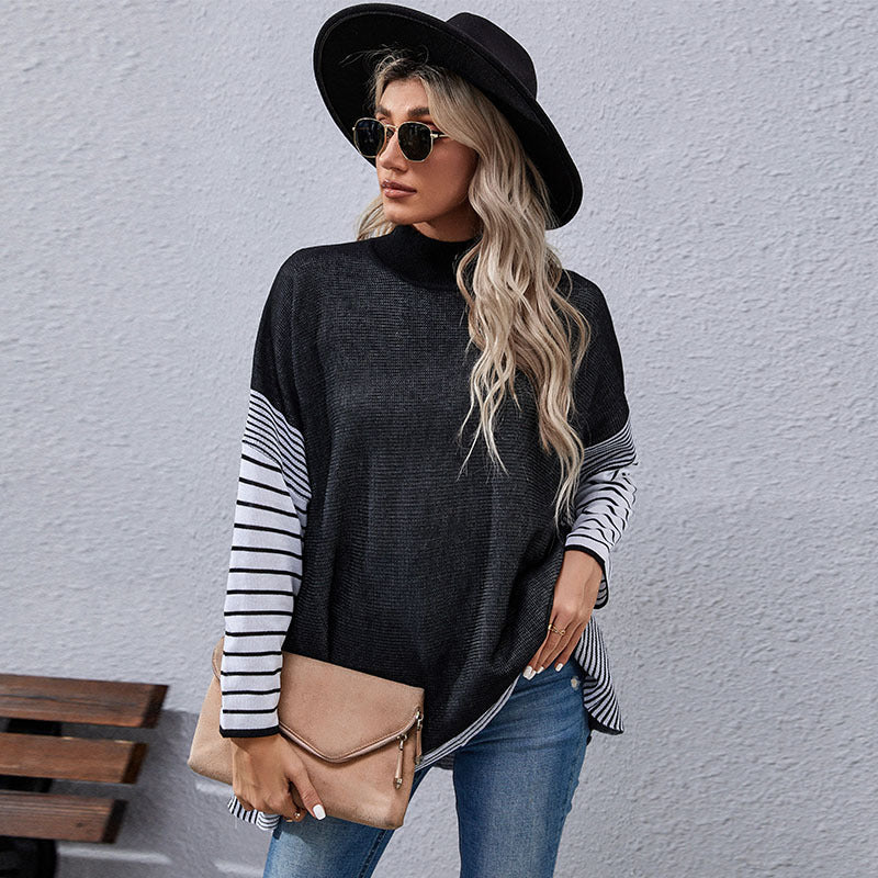 Damen Strickpullover Lässiges Streifenmuster Bequem