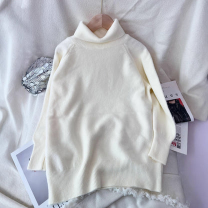 Damen Pullover Weicher Cashmere-Mischung Hoher Kragen Beige - Norvielle