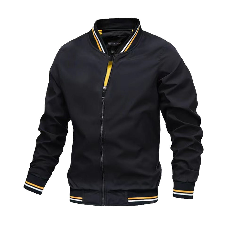 Leichte Bomberjacke Stehkragen Freizeitjacke