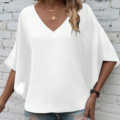Damen Oversized V-Ausschnitt Lässig Norvielle