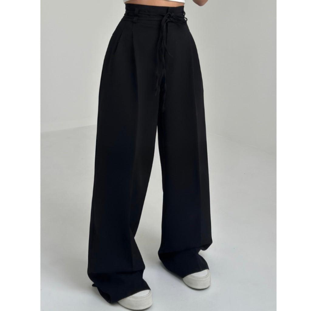 Damen Bundfaltenhose Elastischer Taillenbund Norvielle