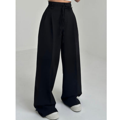 Damen Bundfaltenhose Elastischer Taillenbund Norvielle