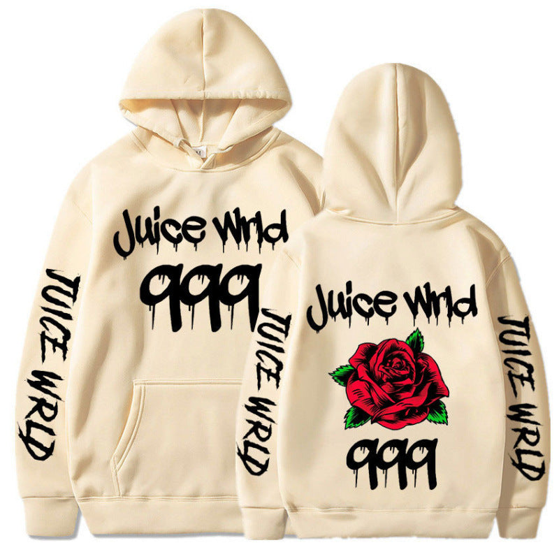 Damen Kapuzenpullover mit Rosenmotiv und Grafikdesign