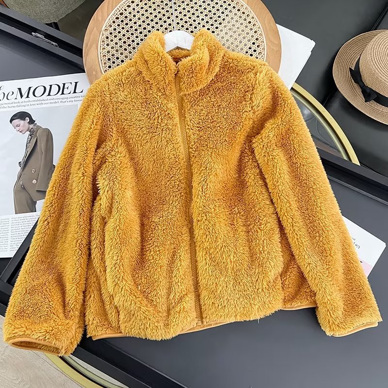 Damen Fleecejacke Weiches Innenfutter Hochkragen Norvielle