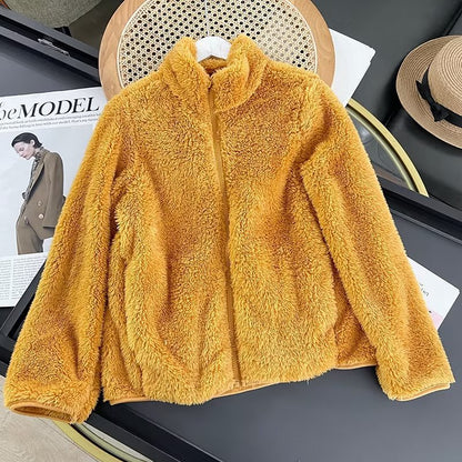 Damen Fleecejacke Weiches Innenfutter Hochkragen Norvielle