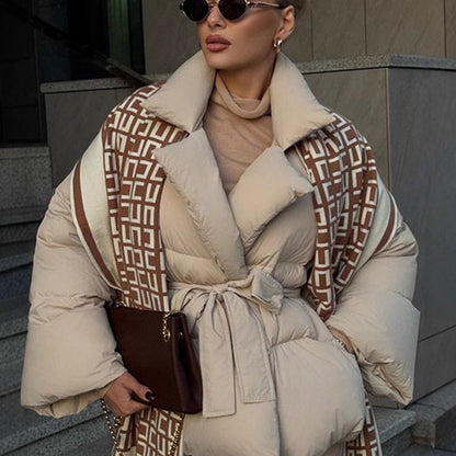 Damen Steppjacke mit Taillengürtel Norvielle