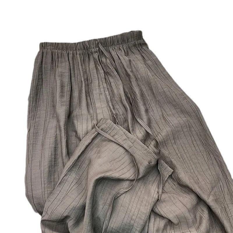 Damen Plissee-Hosen Elastischer Bund Bequem