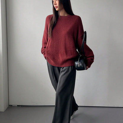 Damen Pullover Weiches Strukturmaterial Eleganter Schnitt Norvielle