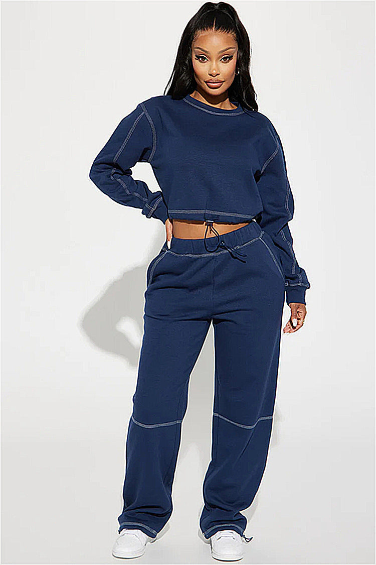 Damen Cropped Hoodie Hochkragen Norvielle