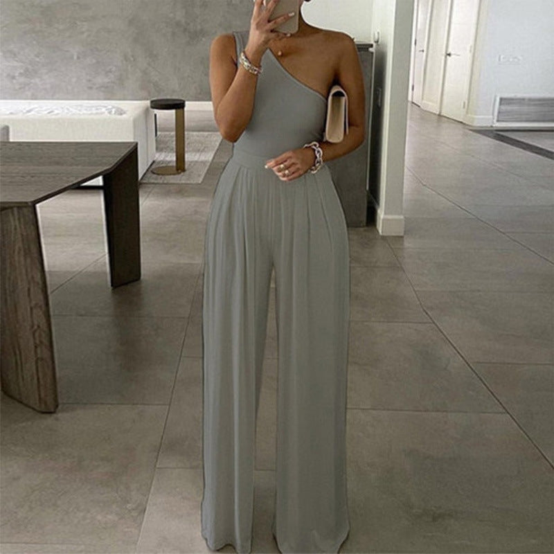 Damen Elegante Einschulter-Jumpsuit Norvielle