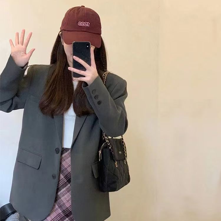 Damen Oversized Blazer mit Taschen