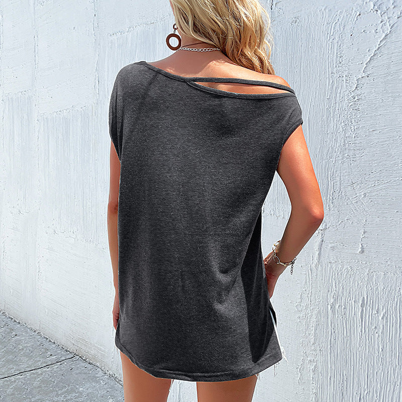 Damen Oberteil mit Cut-Outs und Knotendetails Norvielle