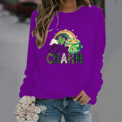 Damen Sweatshirt Glücks-Motiv Norvielle