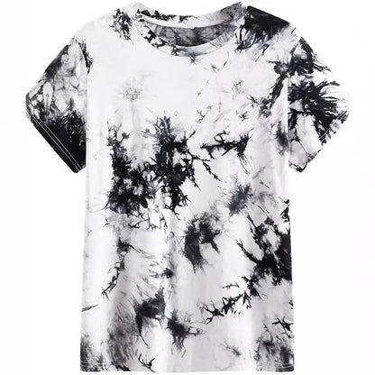 Damen Tie-Dye T-Shirt Baumwolle Bunt
