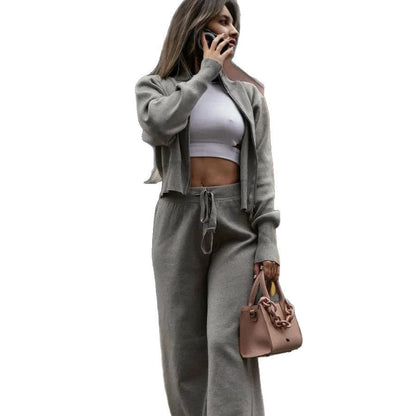 Damen Fleece Jogginganzug Reißverschluss Norvielle