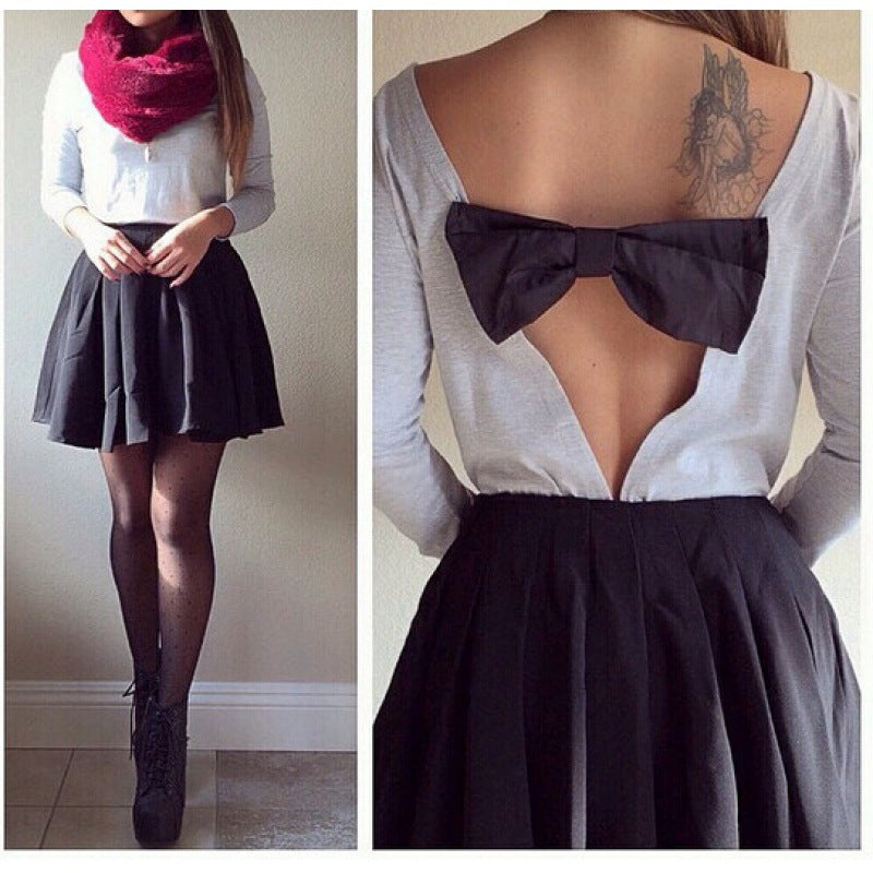 Damen Kleid mit Rückenelement und schwingendem Rock Norvielle