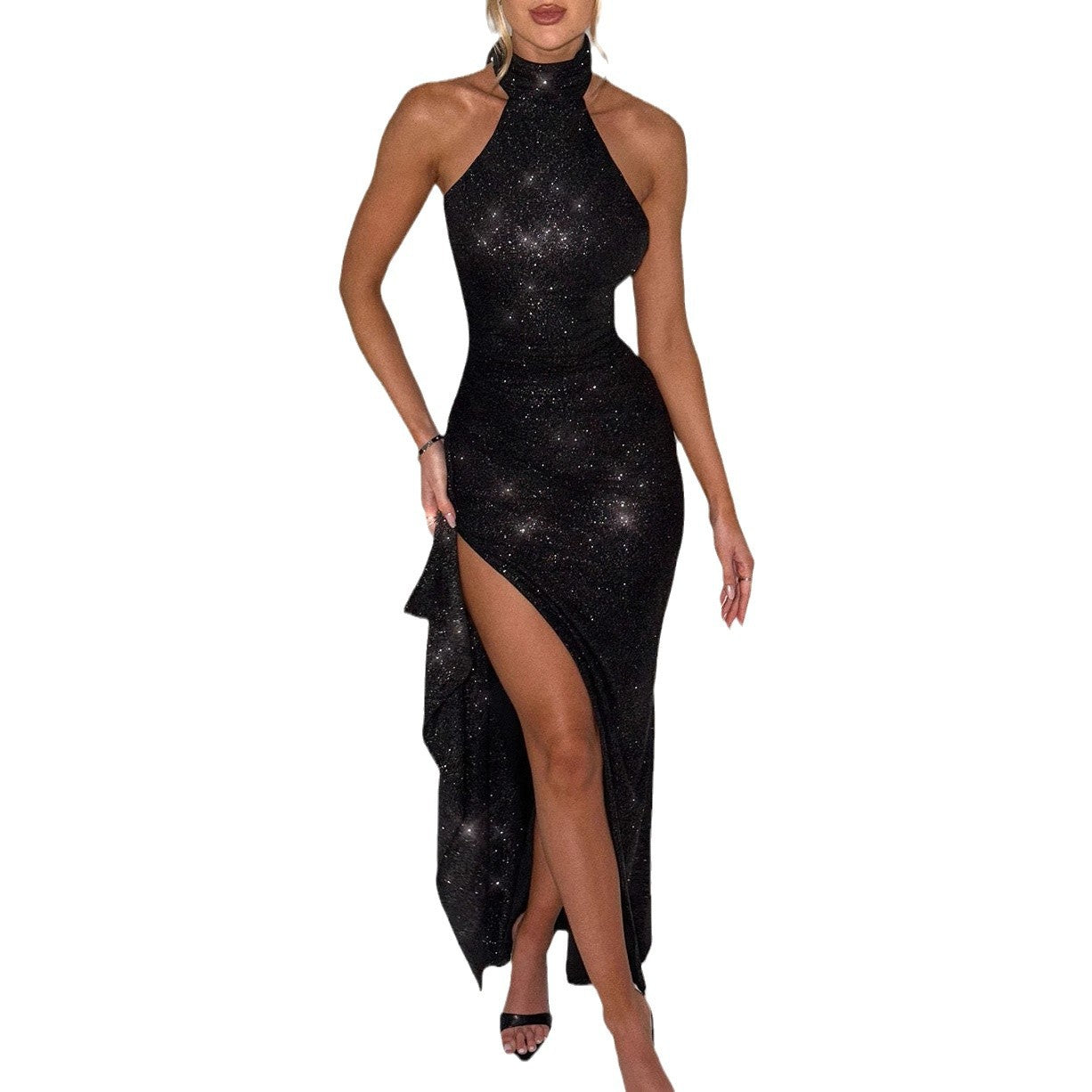 Damen Abendkleid Hohes Beinschnitt Norvielle