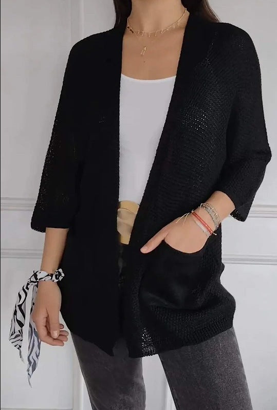 Damen Strickjacke Lässig Mit Taschen Norvielle