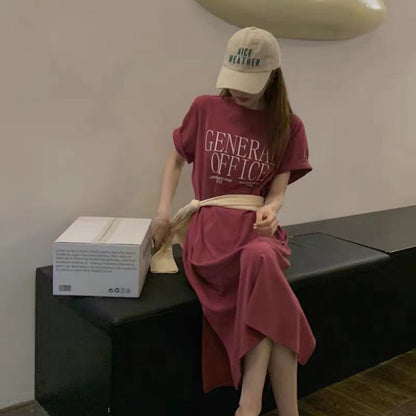 Damen T-Shirt-Kleid mit Schriftzug Norvielle