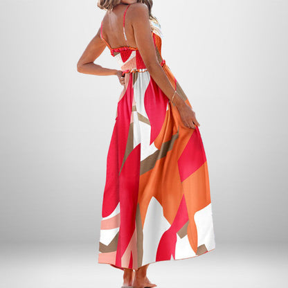 Damen Maxikleid Elastisch Asymmetrisch Norvielle