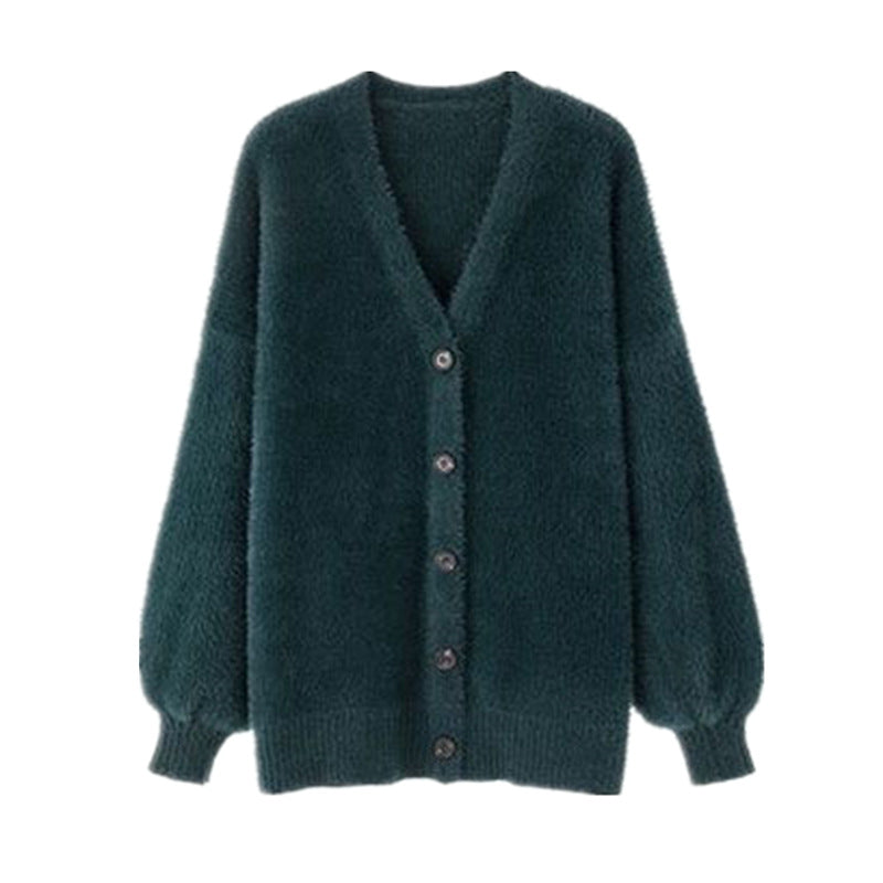 Damen Flauschiger Cardigan Weit Geschnitten Norvielle