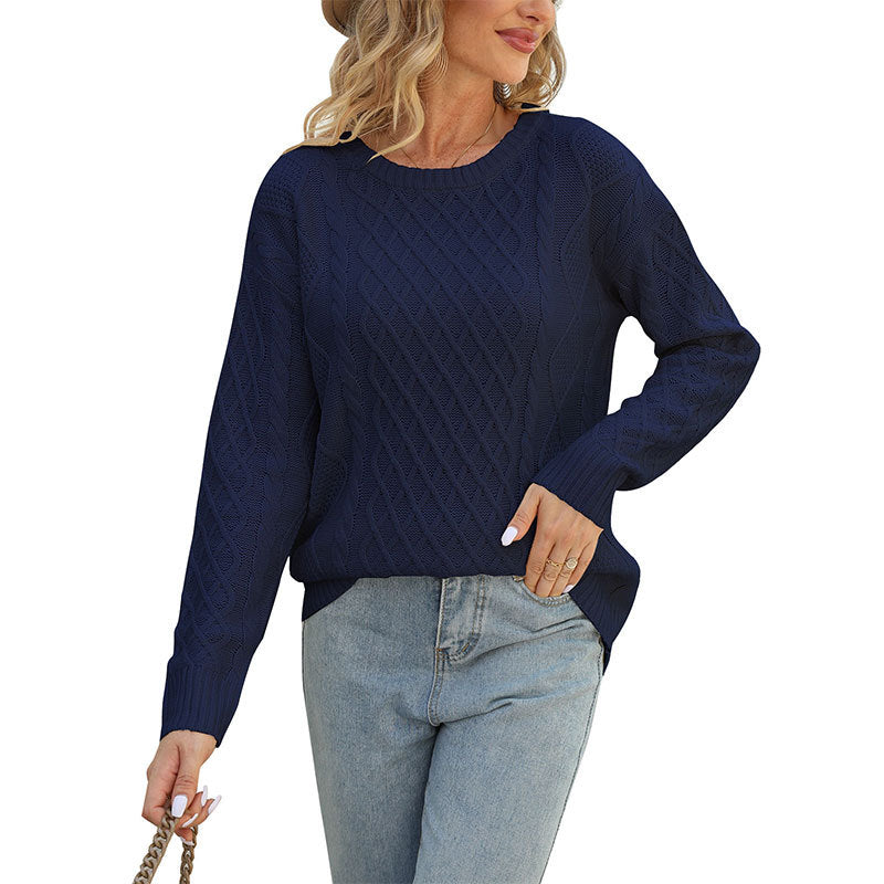 Damen Strickpullover Rautenmuster Norvielle
