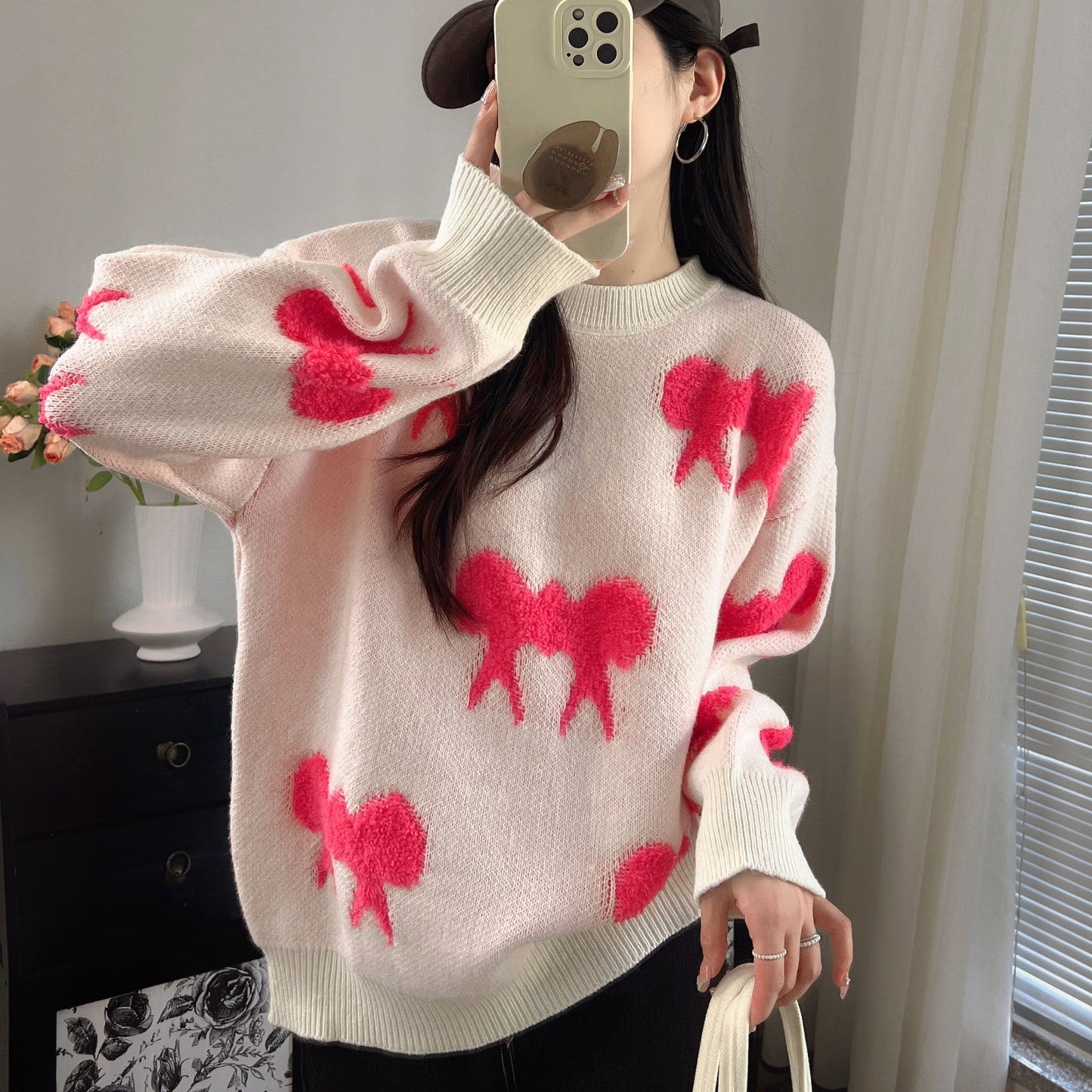 Damen Pullover Gemusterter Tiermotiv Lässiger Schnitt Norvielle