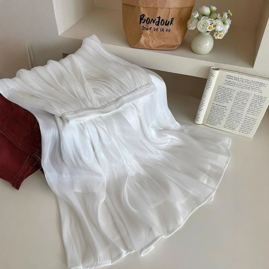 Damen Maxikleid Plissiert Norvielle