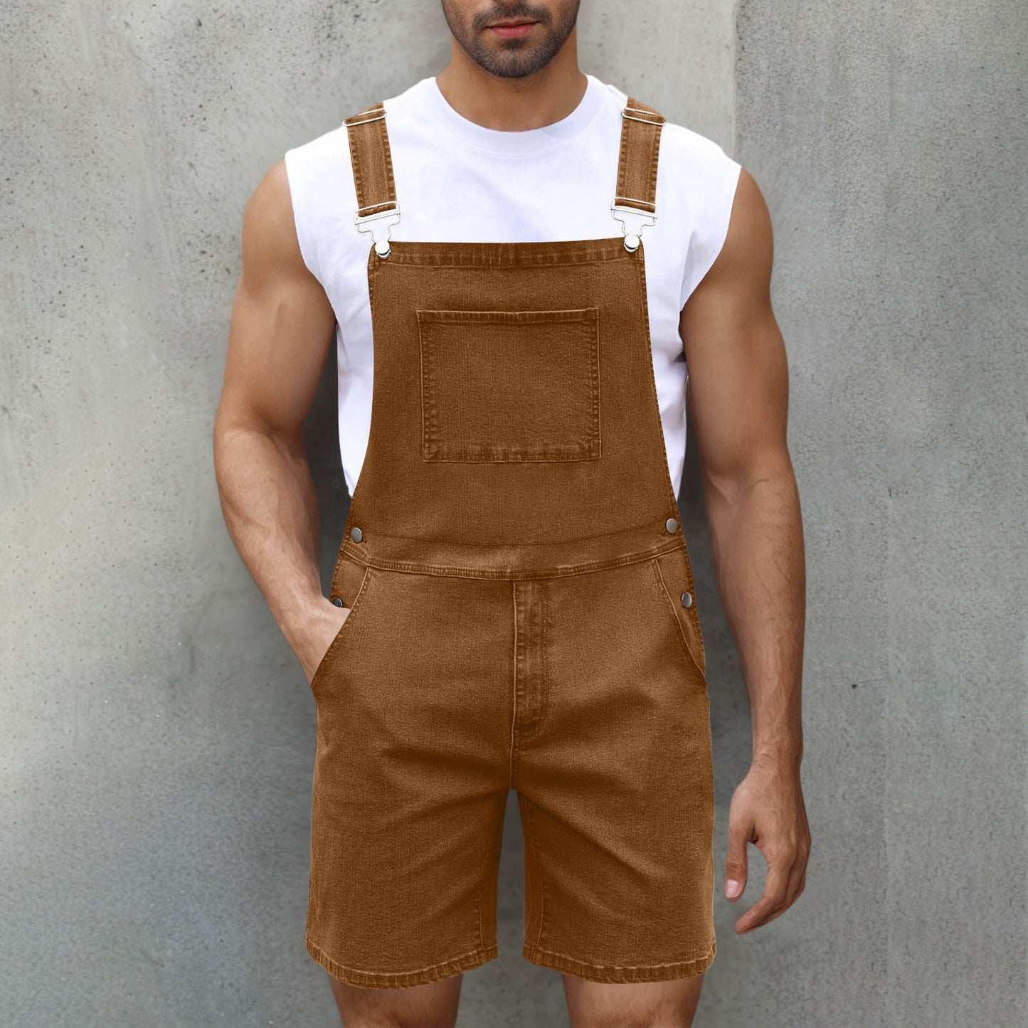 Herren Denim-Latzhose Lässig