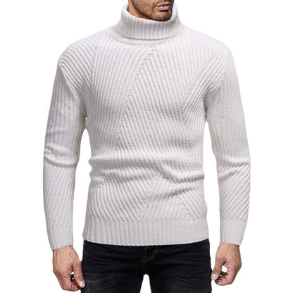 Herren Strickpullover Rollkragen Strukturierter Look