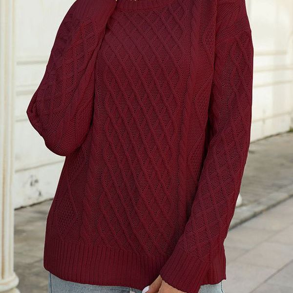 Damen Strickpullover Rautenmuster Norvielle