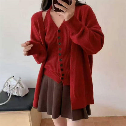 Damen Strickjacke Weich Norvielle Elegante Knopfdetails