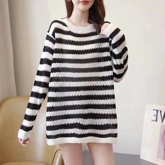 Damen Strickpullover Gestreift Weit - Norvielle