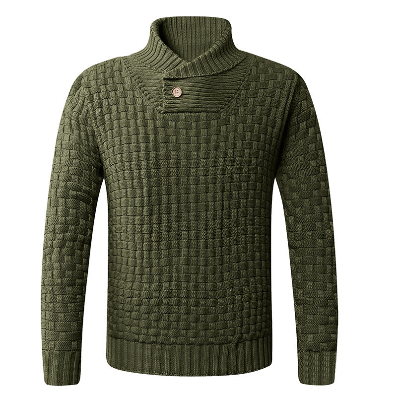 Herren Strickpullover Moderner Schalkragen Komfortabel