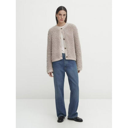 Norvielle Damen Strickjacke Lammwolle