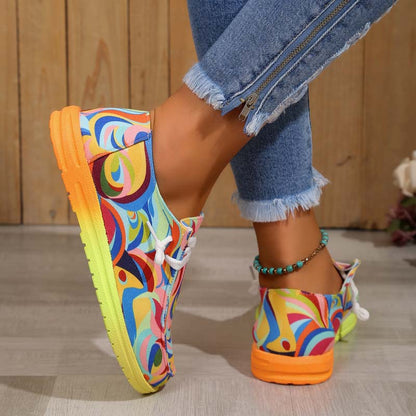 Norvielle Damen Bunte Turnschuhe