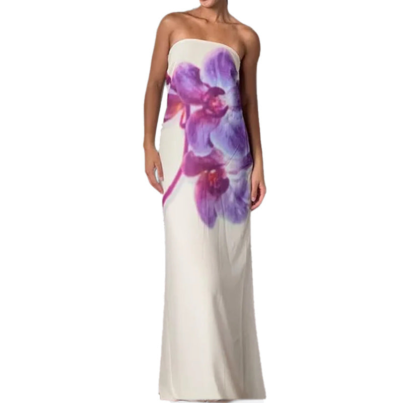 Damen Langärmliges Kleid Blumendesign Norvielle