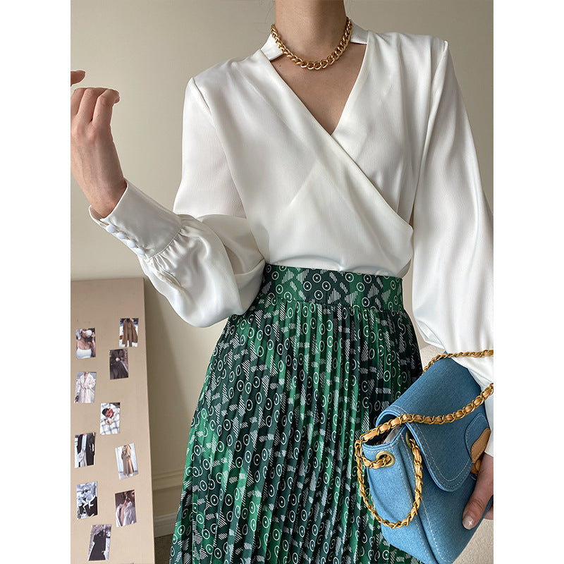 Damen Wickeloberteil V-Ausschnitt Elegantes Norvielle