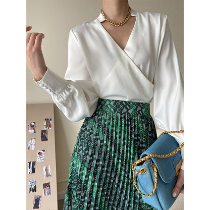 Damen Wickeloberteil V-Ausschnitt Elegantes Norvielle