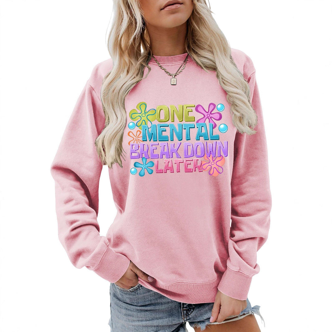 Damen Sweatshirt Kreativer Aufdruck Norvielle
