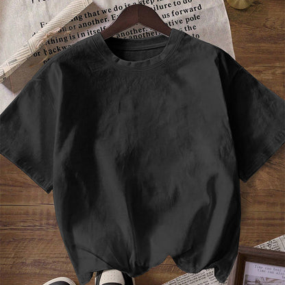 Damen Oversized T-Shirt Baumwolle Rundhals