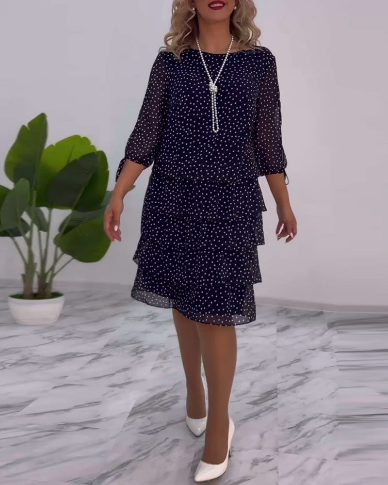 Damen Hemdblusenkleid Volant-Design Norvielle