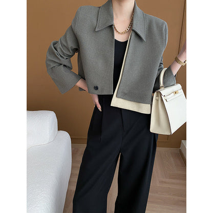 Damen Cropped Blazer Jacke Norvielle Stilvoll - Norvielle