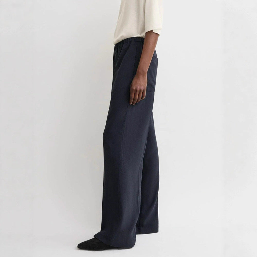 Damen Chiffon-Hose Weit Elastischer Bund Norvielle