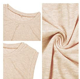 Damen Ärmelloses T-Shirt Elegant Schnitt Norvielle