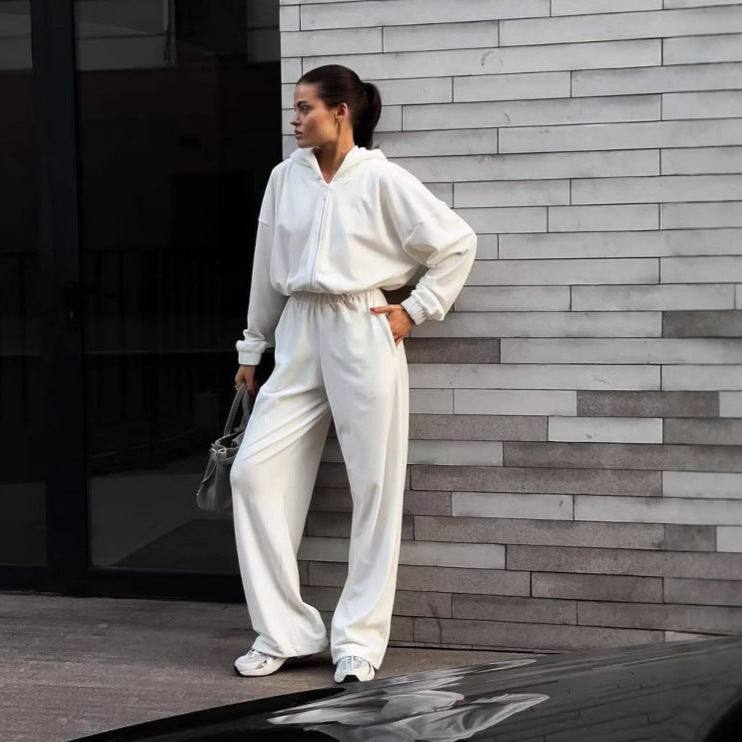 Damen Fleece-Jumpsuit mit Kapuze und Taschen Norvielle