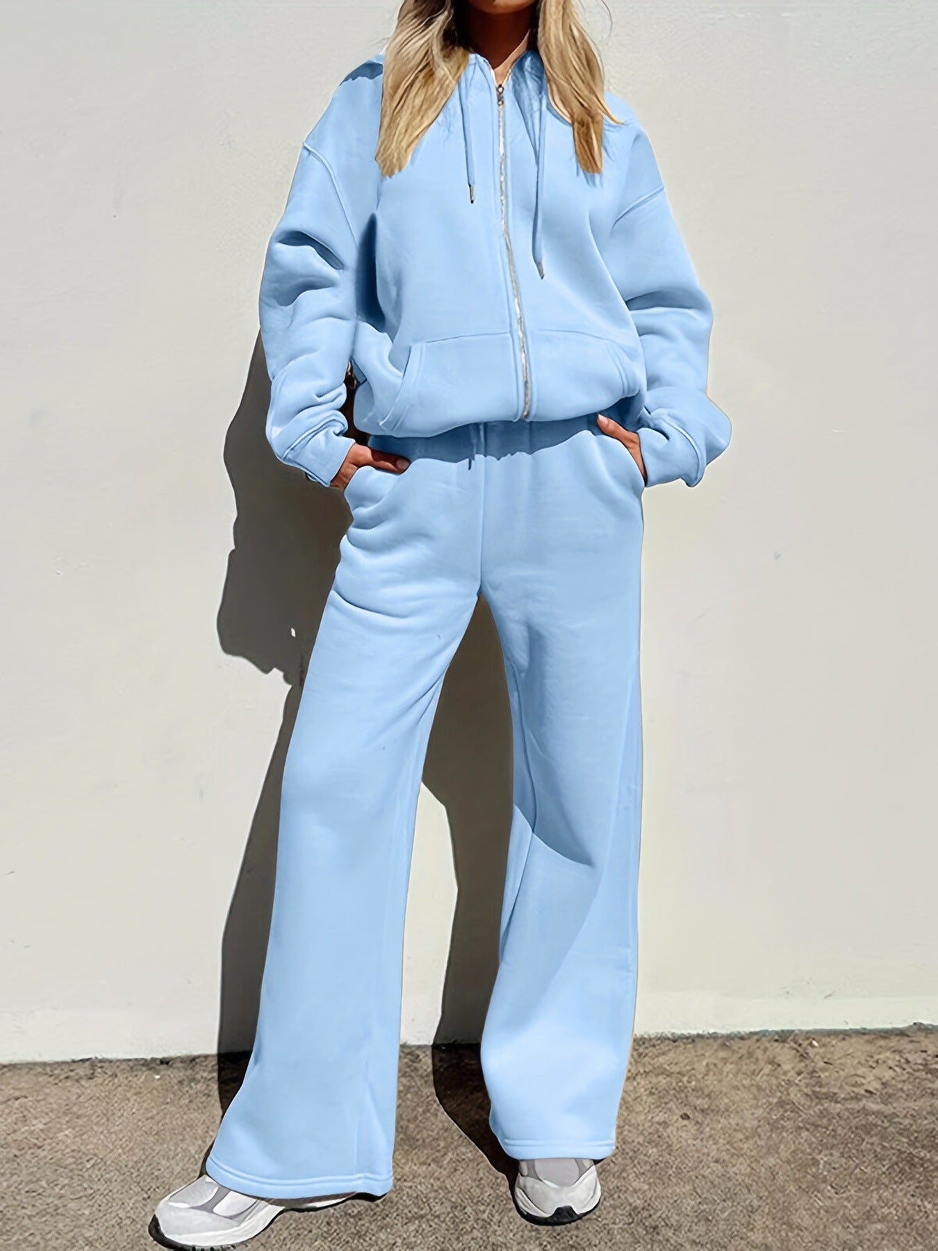 Damen Oversized Hoodie Set mit weiten Hosen Norvielle