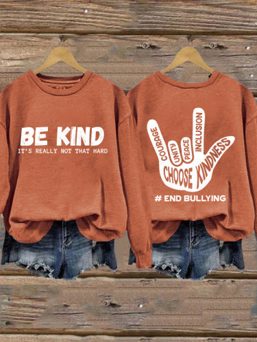 Damen Sweatshirt Kreatives Handdesign Positiv Norvielle