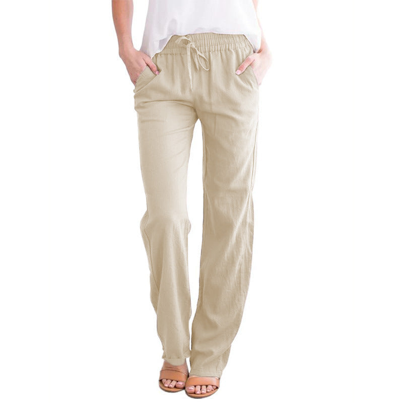 Damen Weite Hose Elastischer Bund Bequem