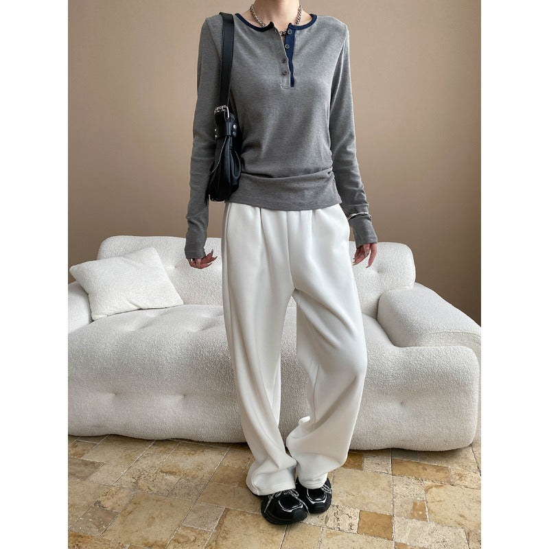 Damen Langarm-Shirt Weiches Material Norvielle